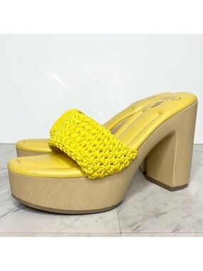 Sarto Franco Sarto Wendy Yellow Platform Heeled Sandal 9